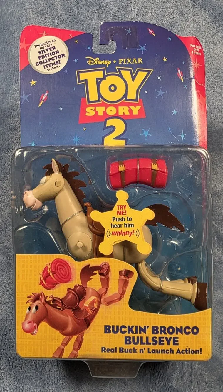Vintage Toy Story 2 Buckin' Bronco Bullseye Action Figure Mattel 1999 New Sealed